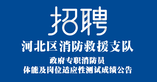 天津市河北区消防救援支队政府专职消防员体能及岗位适应性测试成绩公告